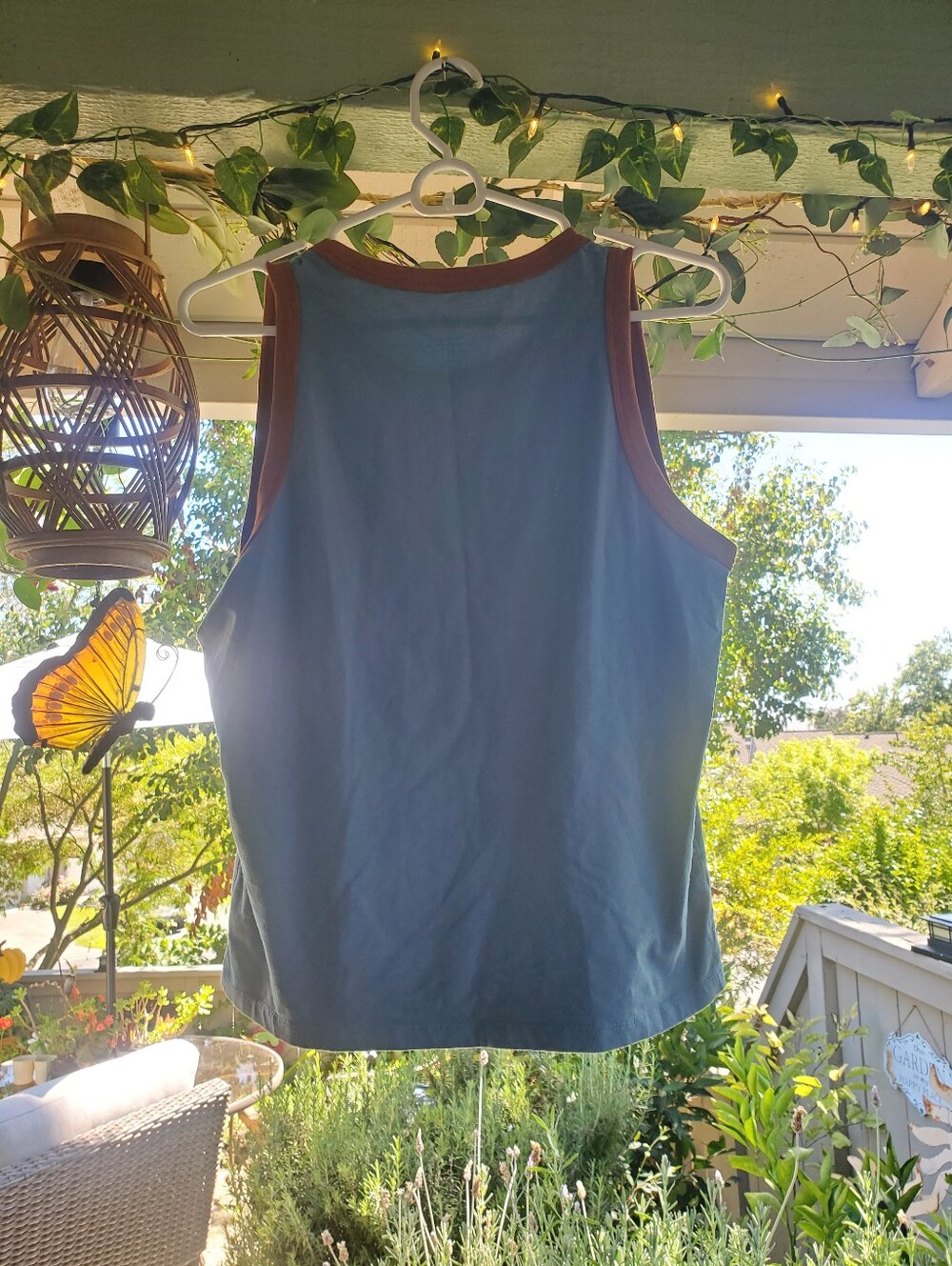 Light Blue Bicycle Print Tank Top - Picture 5 of 5